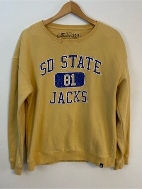 Gameday Social South Dakota State University Jacks Yellow Crewneck Medium